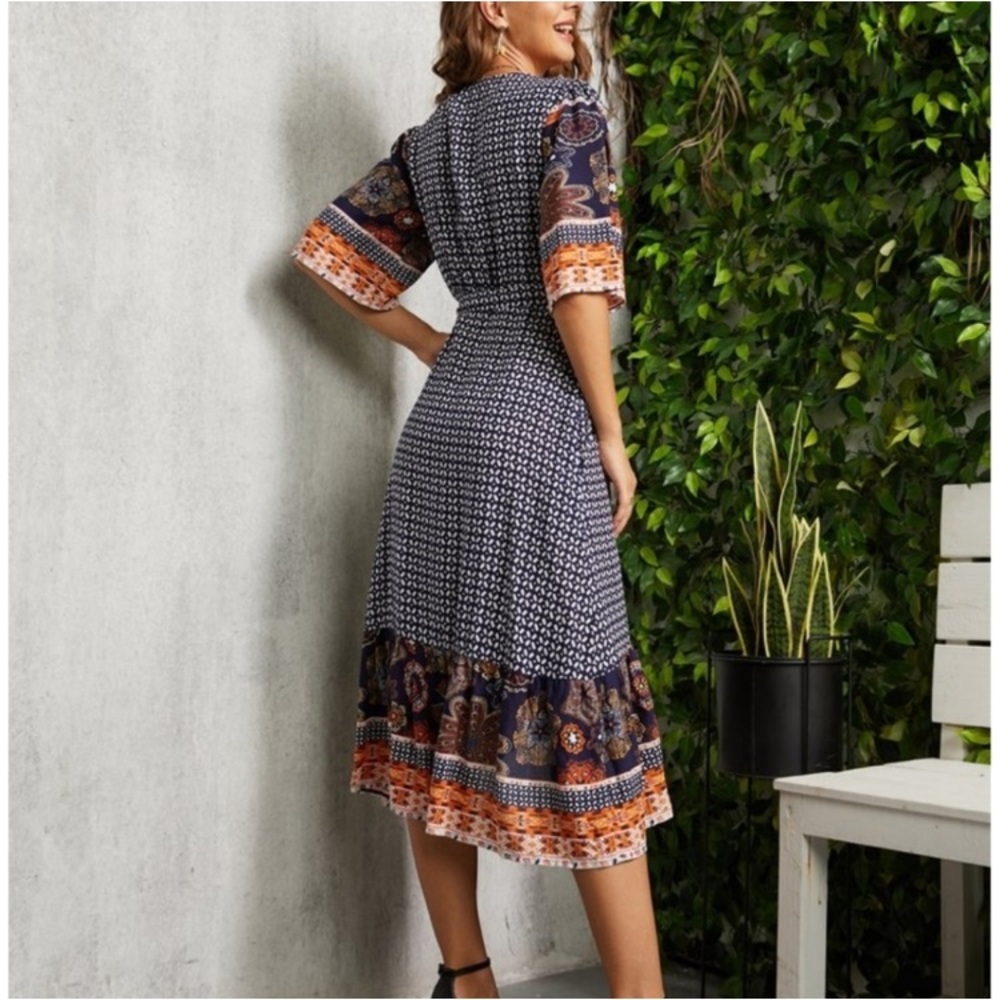 Suzanne Betro Hi-Low wrap dress - Picture 3 of 16